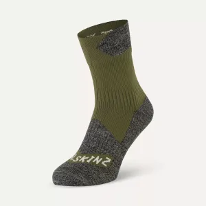 Sealskinz Bircham Waterproof All Weather Ankle Length Sock Olive